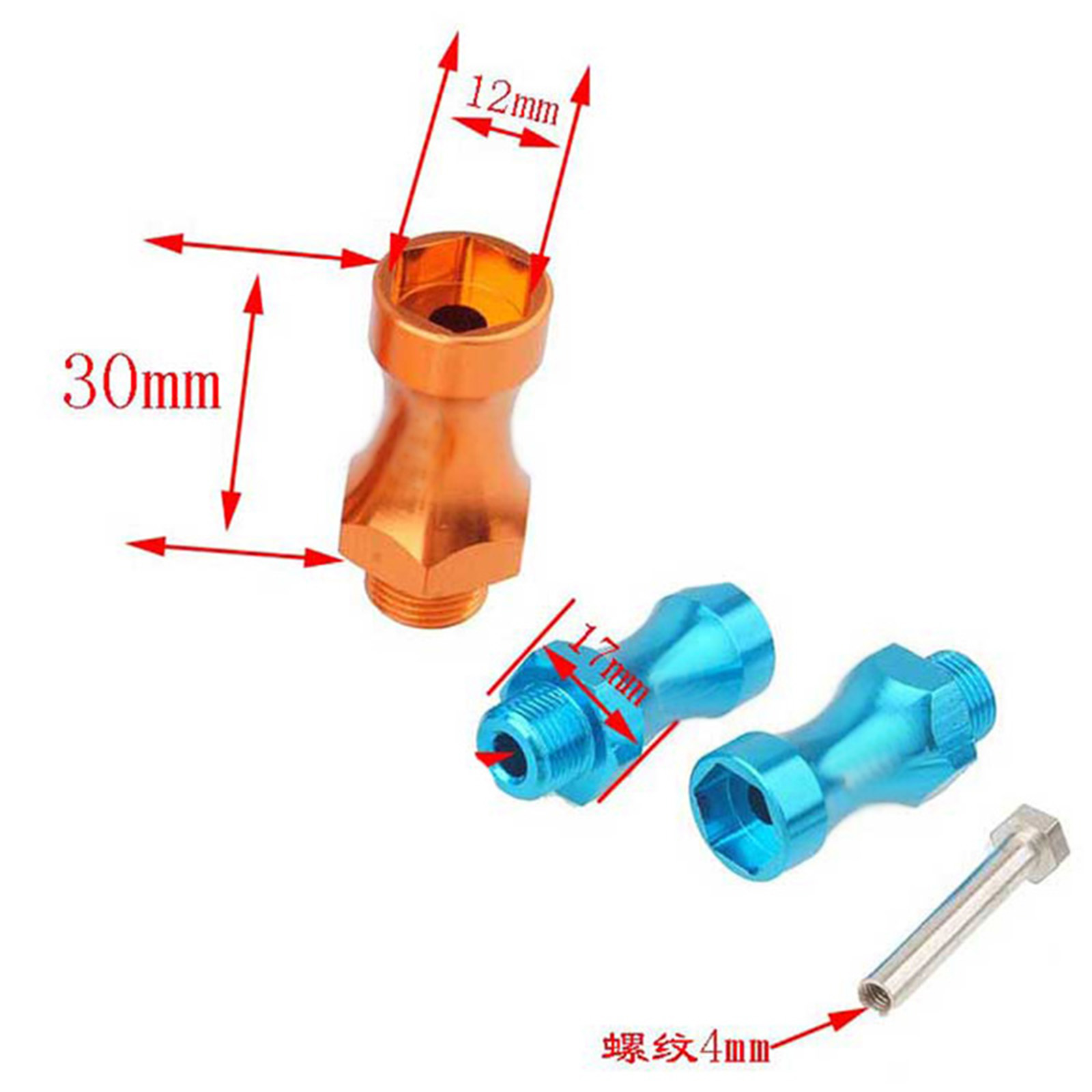 Комплект из 4 шестигранных ада – обзор и цена Wheel Hex Adapter