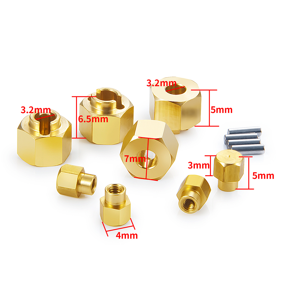 AXSPEED 4 шт латунный шестигра – обзор и цена Wheel Hex Adapter