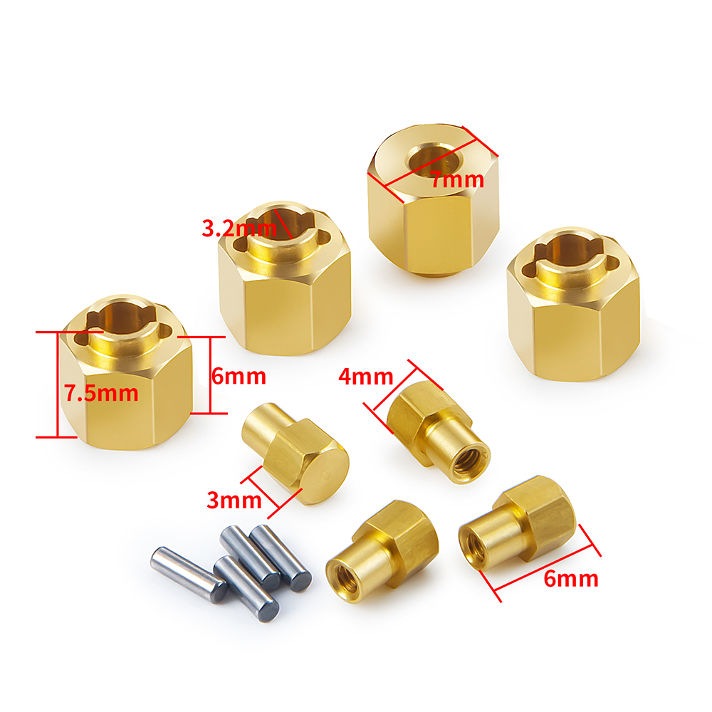 AXSPEED 4 шт латунный шестигра – обзор и цена Wheel Hex Adapter