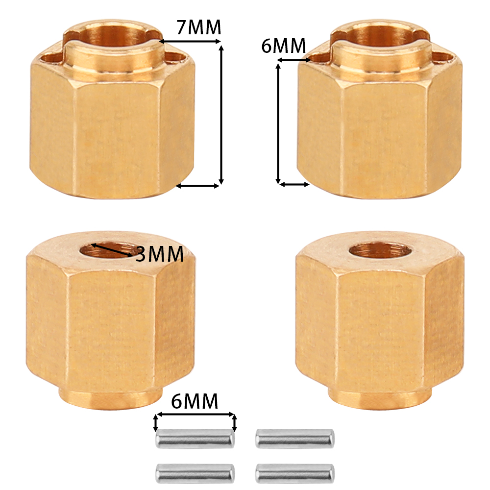 4 шт. 7 мм латунные удлинители – обзор и цена Wheel Hex Adapter
